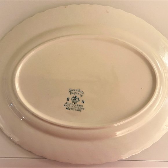 Early Mid Century JB 2H oval platter. Snowhite Regency ironstone made in England - Picture 2 of 2